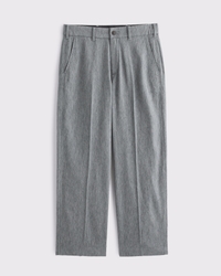 Linen-Blend Baggy Trouser
