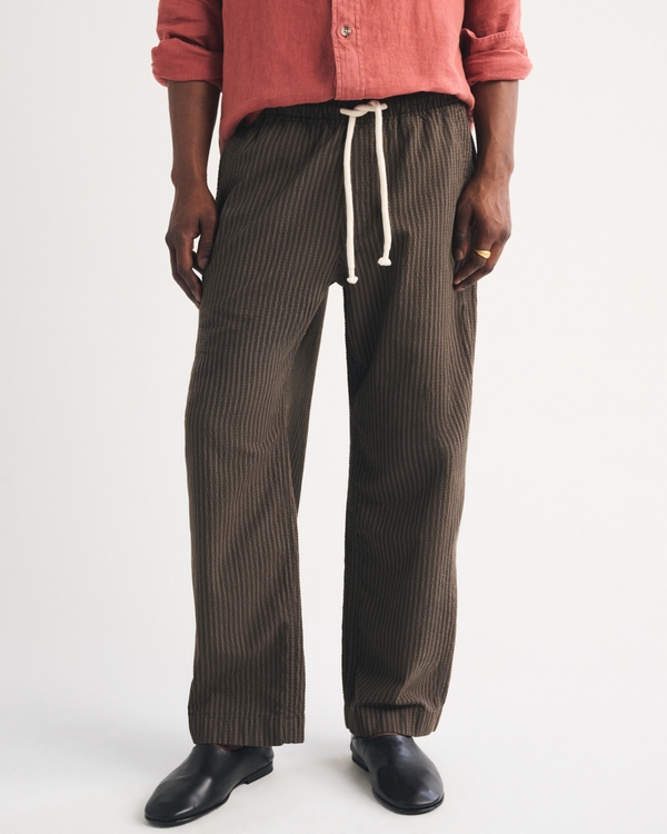 The A&F Getaway Pant, Dark Brown Stripe view 2