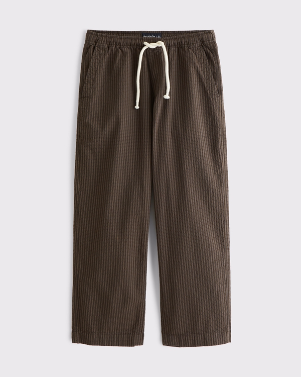 The A&F Getaway Pant, Dark Brown Stripe view 1