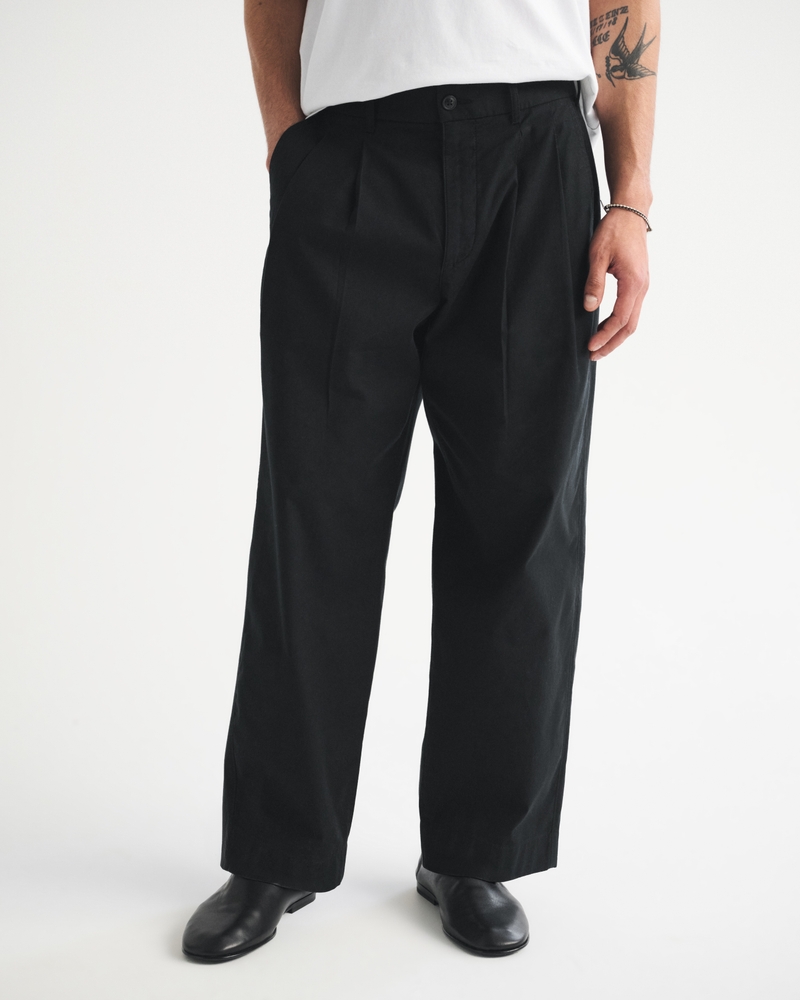 Men's Pleated Baggy Trouser | Men's Bottoms | Abercrombie.com