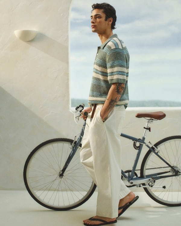 Pleated Baggy Trouser, White view 2