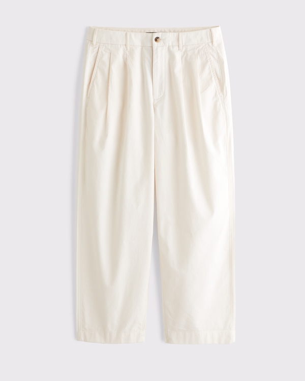 Abercrombie & Fitch Pleated Cotton Trousers