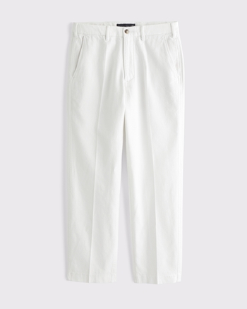 Linen-Blend Relaxed Straight Trouser from Abercrombie & Fitch - $85