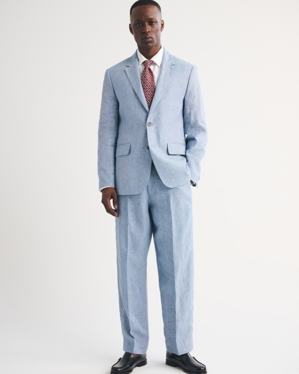The A&F Collins 100% Linen Suit Pant, Lght Blue view 1