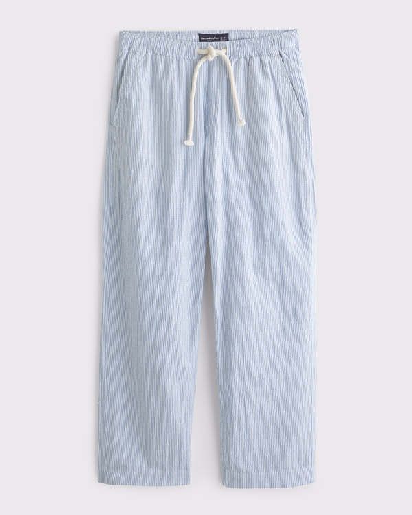 Baggy Breezy Seersucker Pull-On Pant, White Stripe view 1