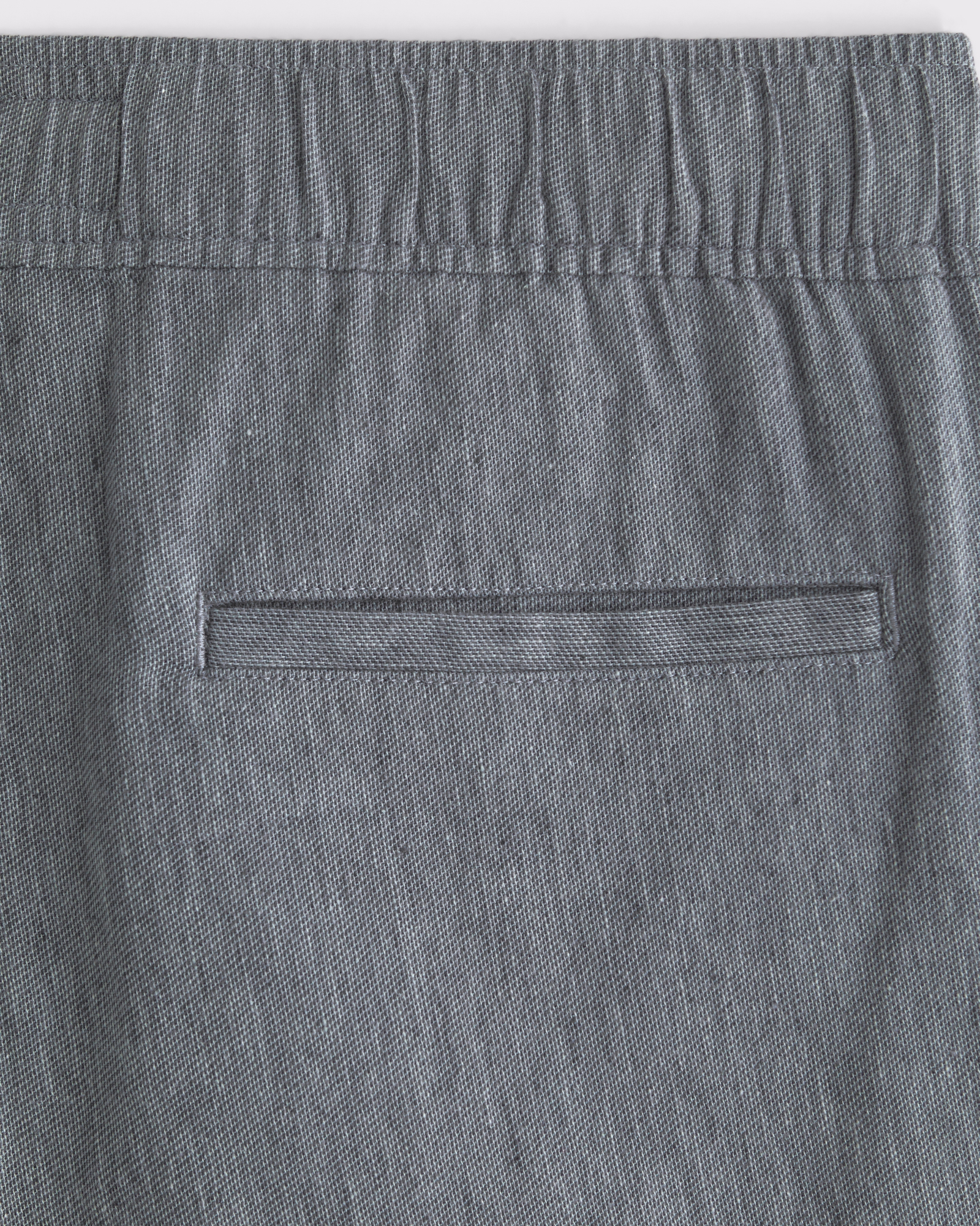 Linen-Blend Relaxed Straight Pull-On Pant
