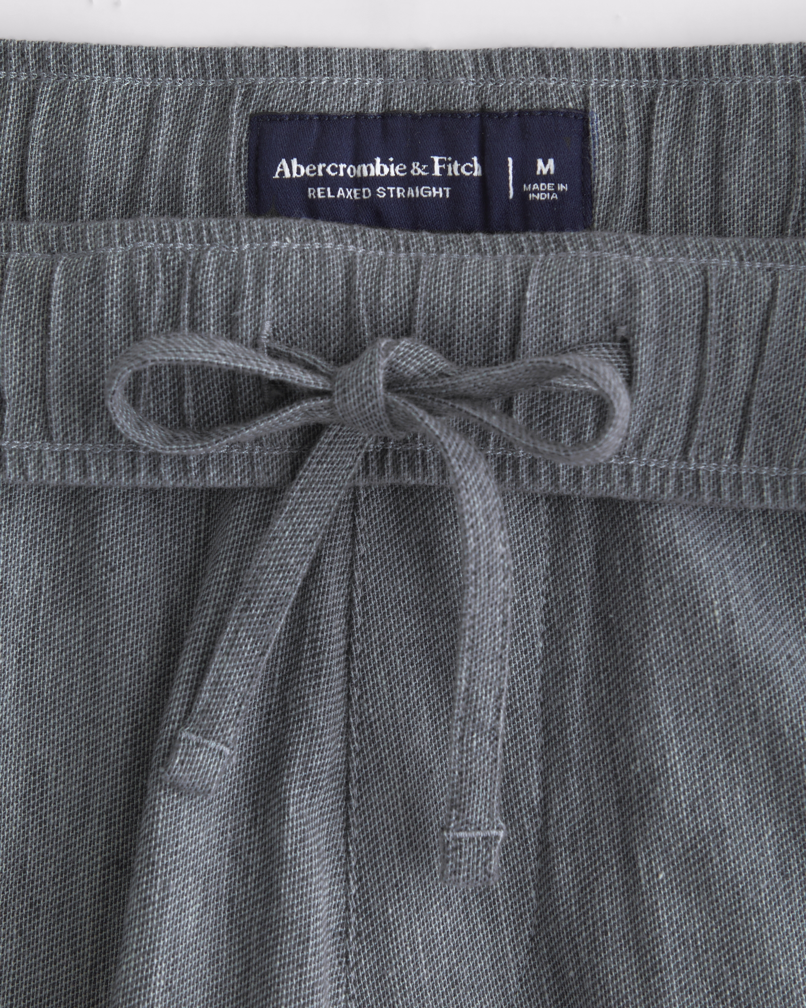 Linen-Blend Relaxed Straight Pull-On Pant