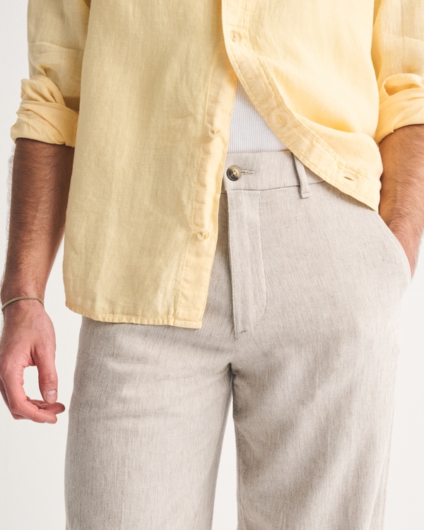Linen-Blend Baggy Trouser