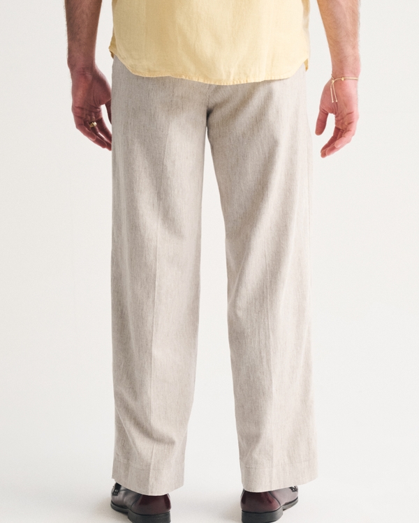 Linen-Blend Baggy Trouser