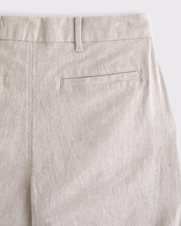 Linen-Blend Baggy Trouser