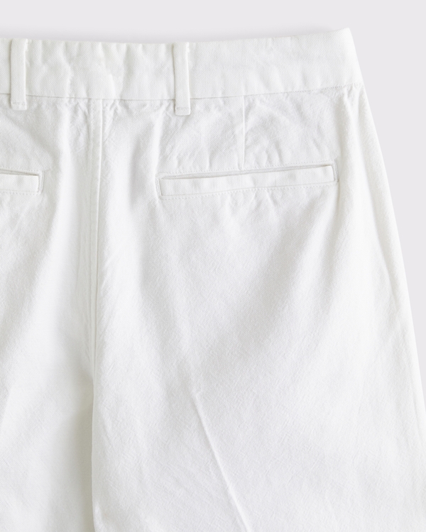 Linen-Blend Baggy Trouser