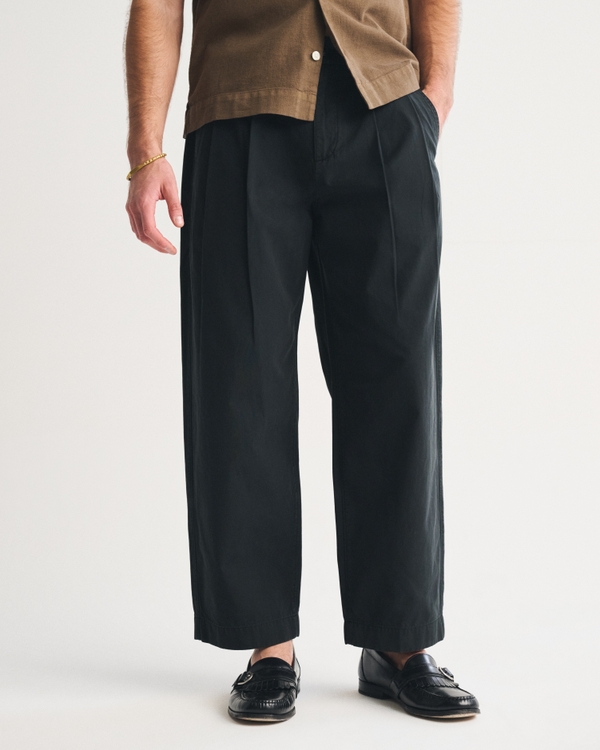 Men's Pleated Baggy Taper Trouser | Men's Bottoms | Abercrombie.com