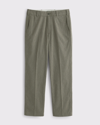 Linen-Blend Relaxed Straight Trouser