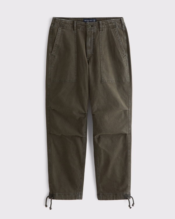 鬆身軍隊工作服褲, Dark Green view 1