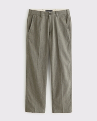 Linen-Blend Relaxed Straight Trouser