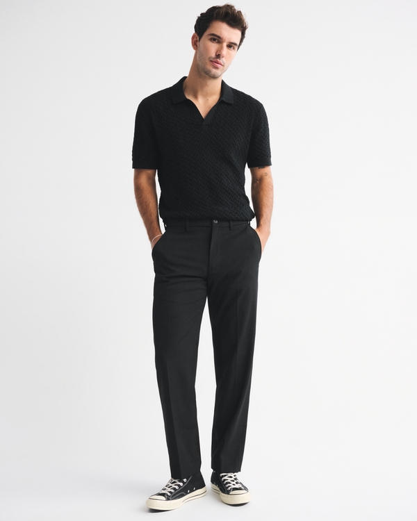 Relaxed Straight Trouser, Black view 1