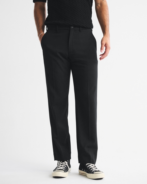 Relaxed Straight Trouser, Black view 2