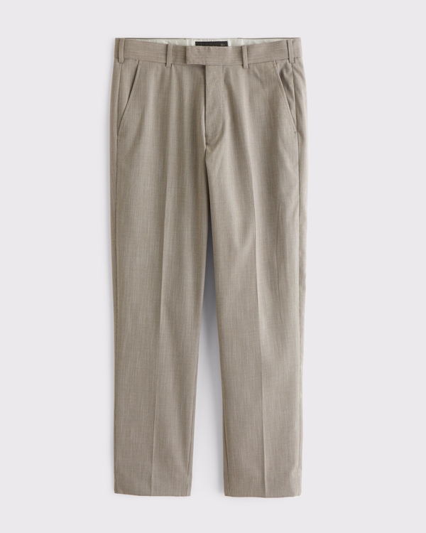 The A&F Collins Slim Suit Pant, Light Brown view 1
