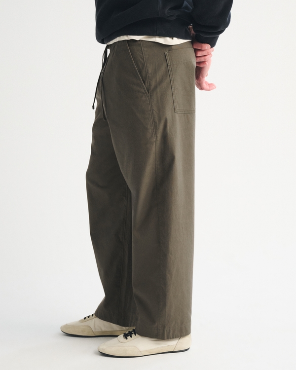 Baggy Poplin Taper Pull-On Pant