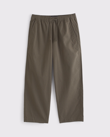 Baggy Poplin Taper Pull-On Pant