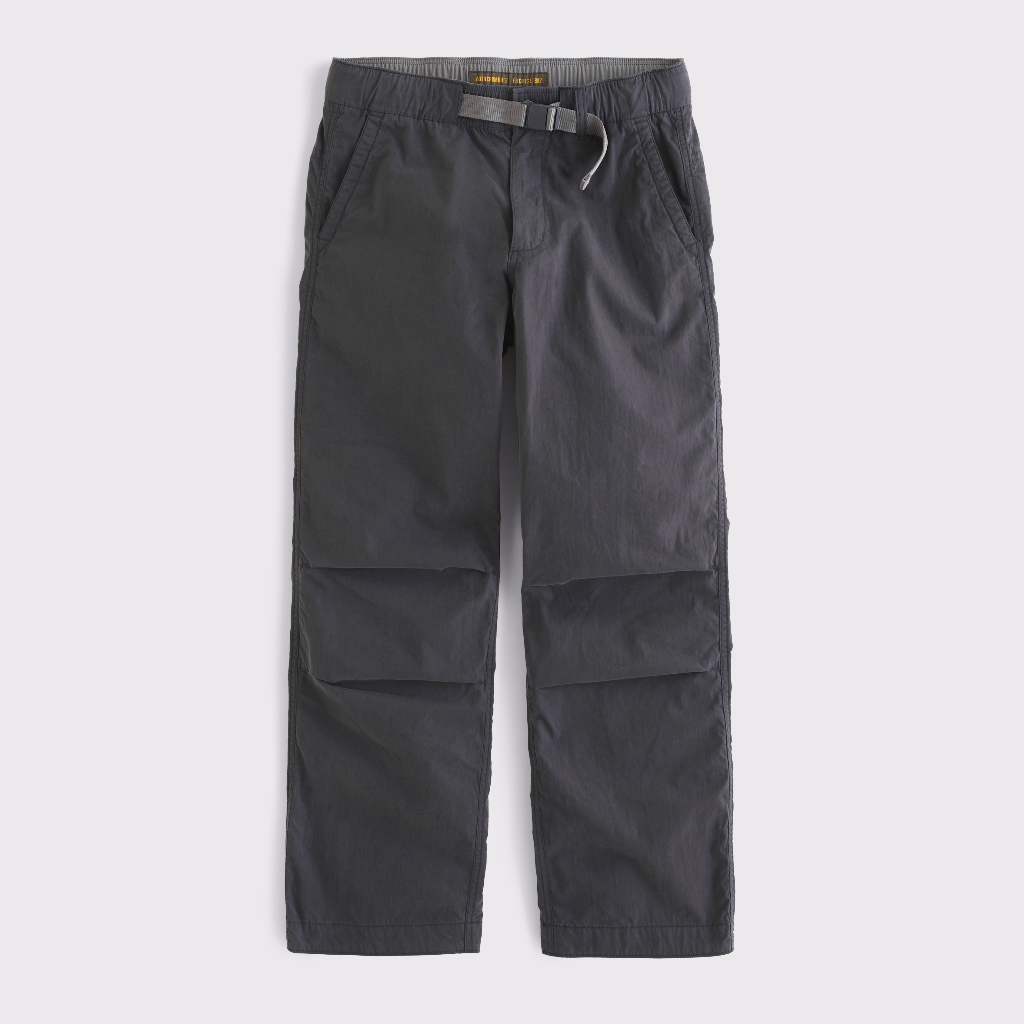 Мужские брюки Abercrombie & Fitch Baggy Utility Pant, цвет: Чёрный — фото 1