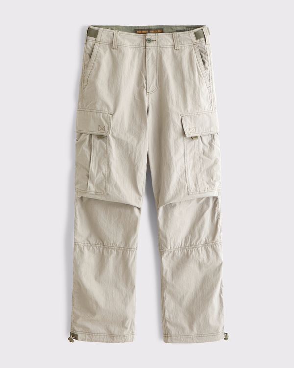 Baggy Parachute Pant, Light Brown view 1