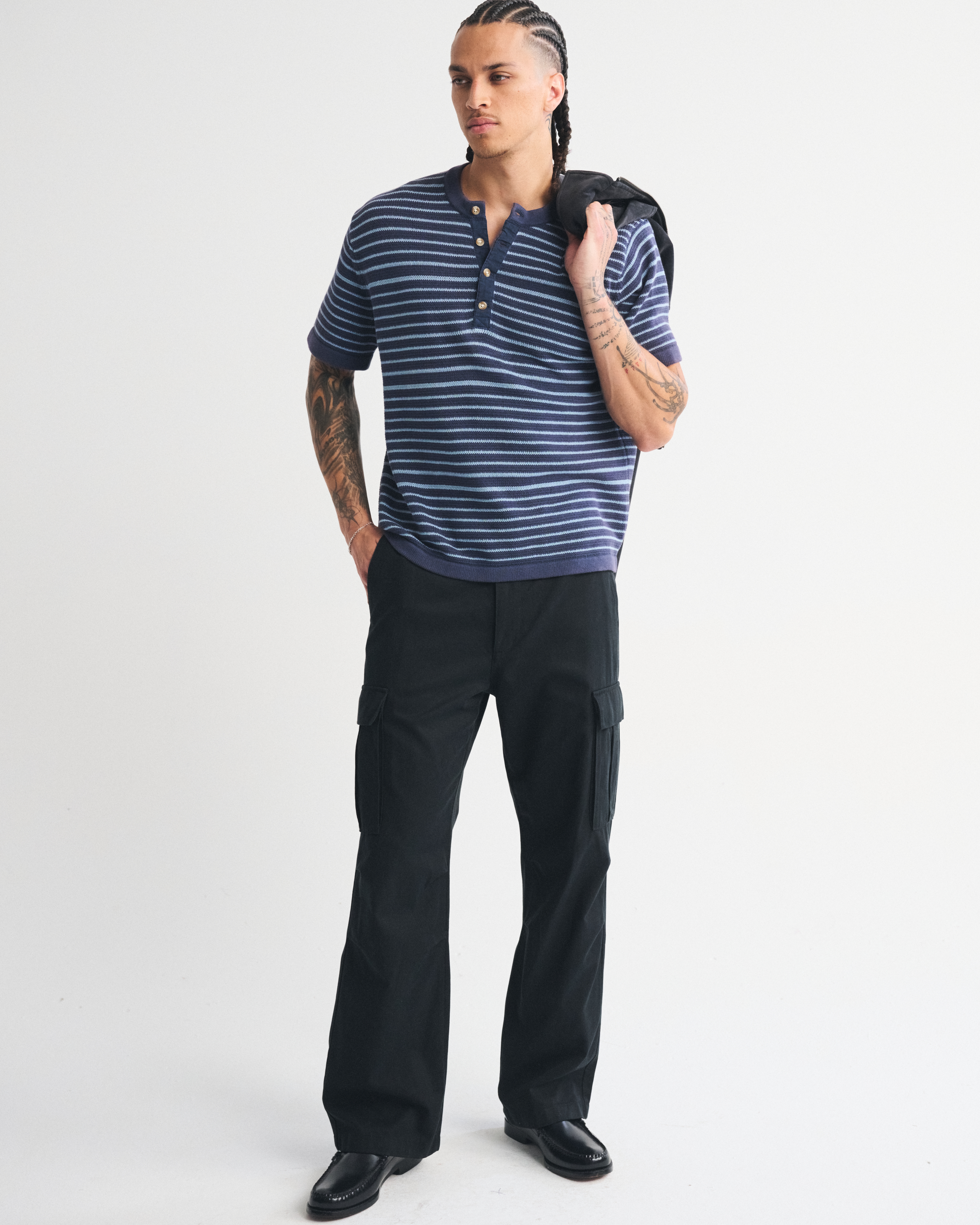 Мужские брюки Abercrombie & Fitch Baggy Clean Cargo Pant — фото 2