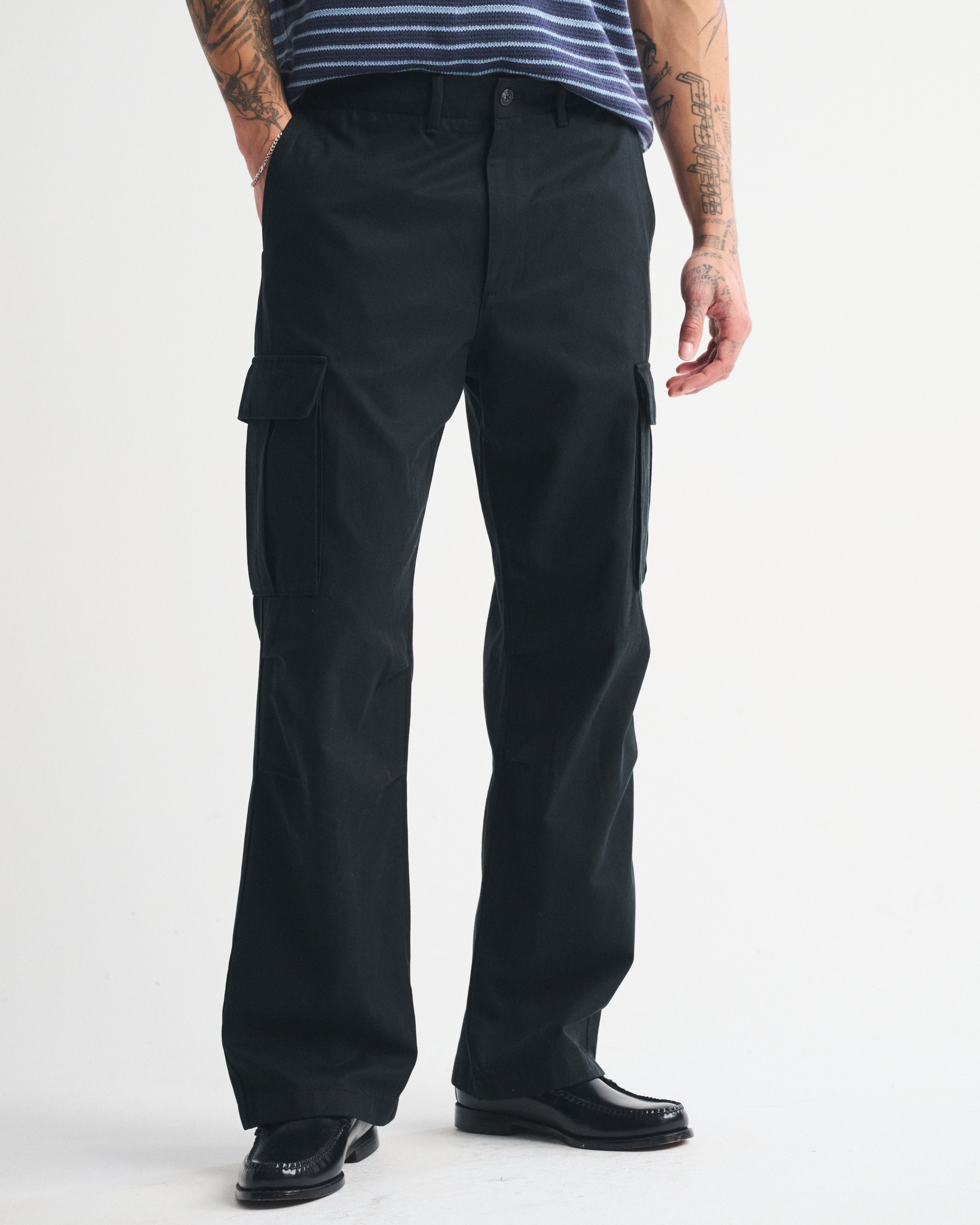 Мужские брюки Abercrombie & Fitch Baggy Clean Cargo Pant — фото 3