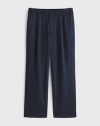 Relaxed Straight Pleated Hybrid Waist Trouser