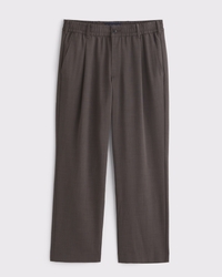 Relaxed Straight Pleated Hybrid Waist Trouser