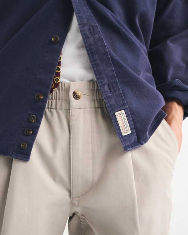 Relaxed Straight Cotton-Blend Hybrid Waist Trouser