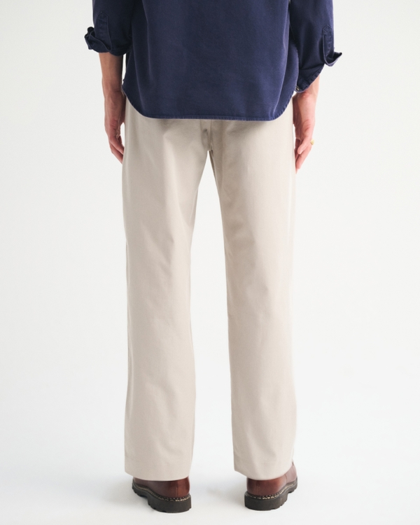 Relaxed Straight Cotton-Blend Hybrid Waist Trouser