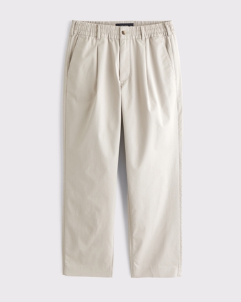 Relaxed Straight Cotton-Blend Hybrid Waist Trouser