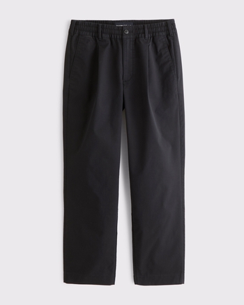 Relaxed Straight Cotton-Blend Hybrid Waist Trouser