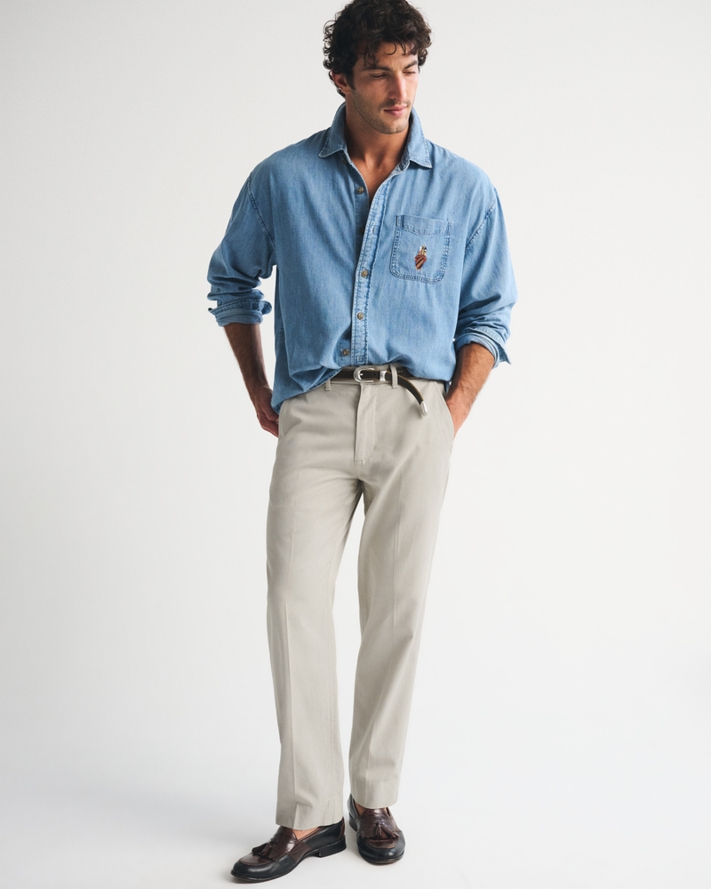 Cotton-Blend Relaxed Straight Trouser - thumbnail 2
