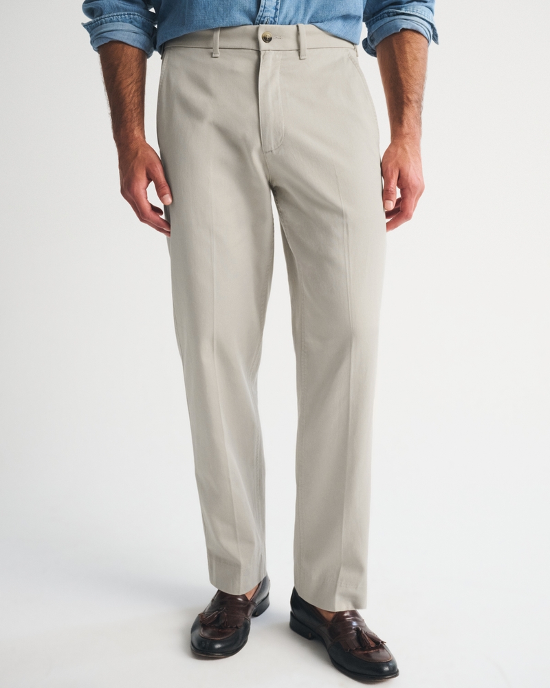 Cotton-Blend Relaxed Straight Trouser
