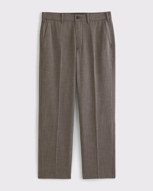Menswear Relaxed Straight Trouser, Gray Brown view 1