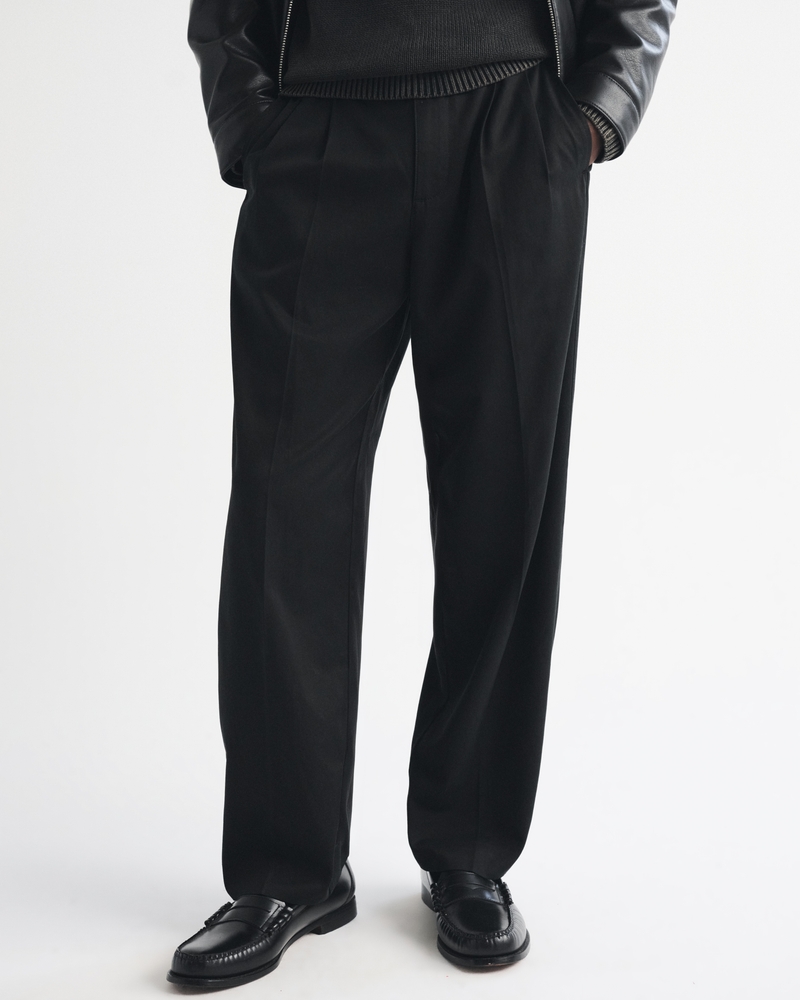 Cotton-Blend Pleated Baggy Trouser - thumbnail 10