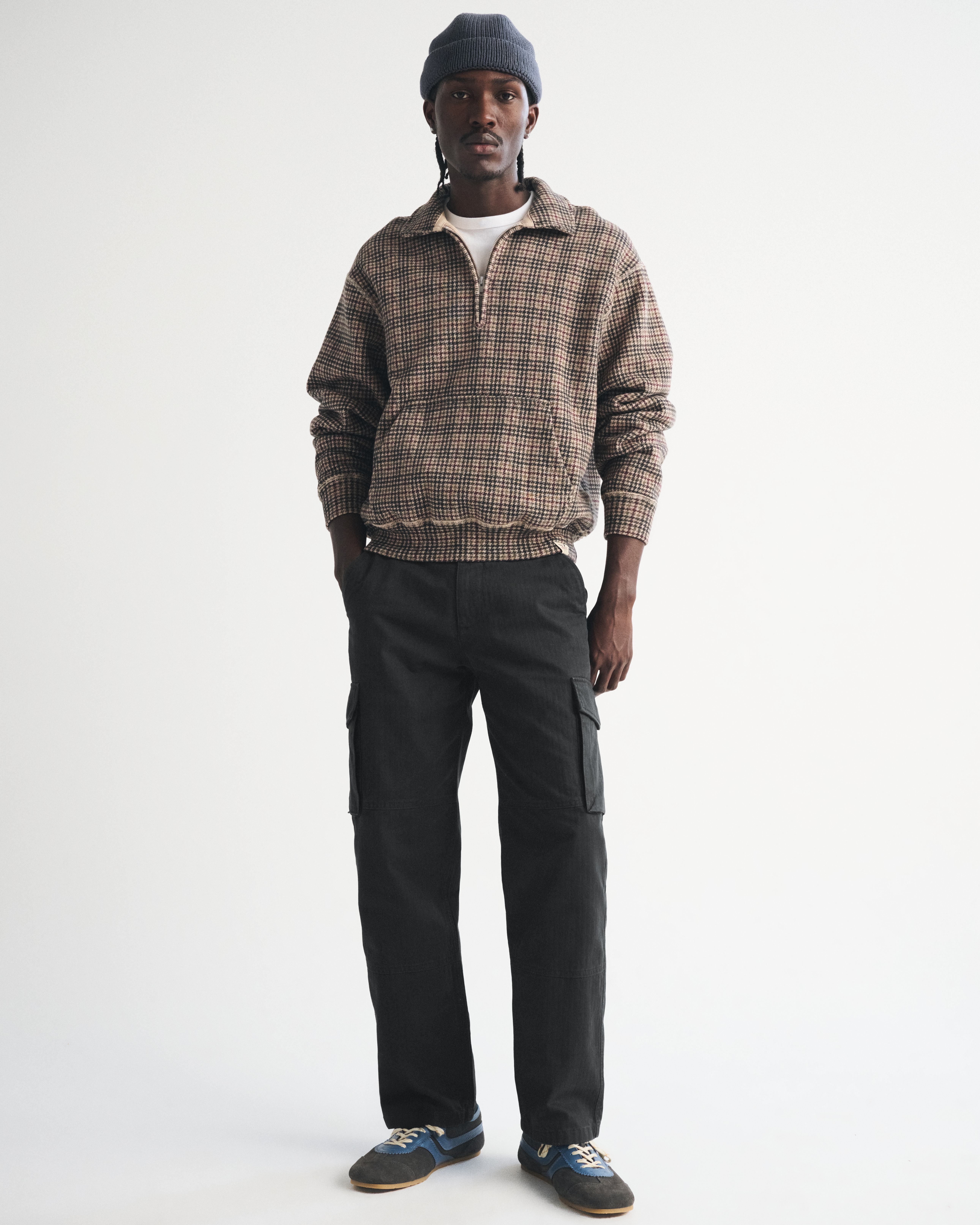 Мужские брюки Abercrombie & Fitch Relaxed Herringbone Clean Cargo Pant — фото 2