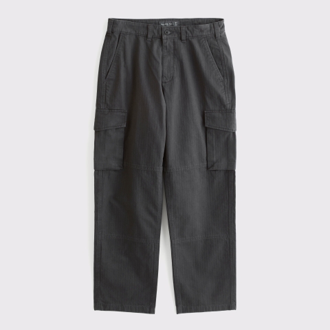 Мужские брюки Abercrombie & Fitch Relaxed Herringbone Clean Cargo Pant