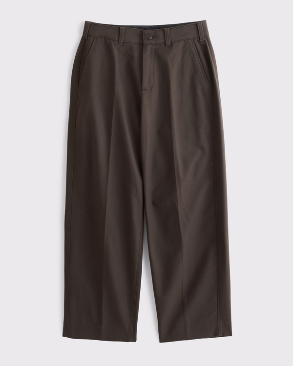 Stretch Twill Baggy Trouser, Dark Roast view 1