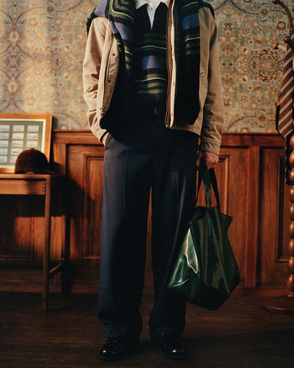 Menswear Baggy Trouser, Deep Navy view 1