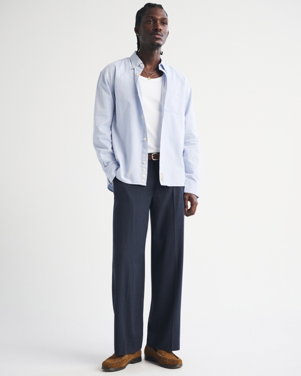 Menswear Baggy Trouser, Deep Navy view 1