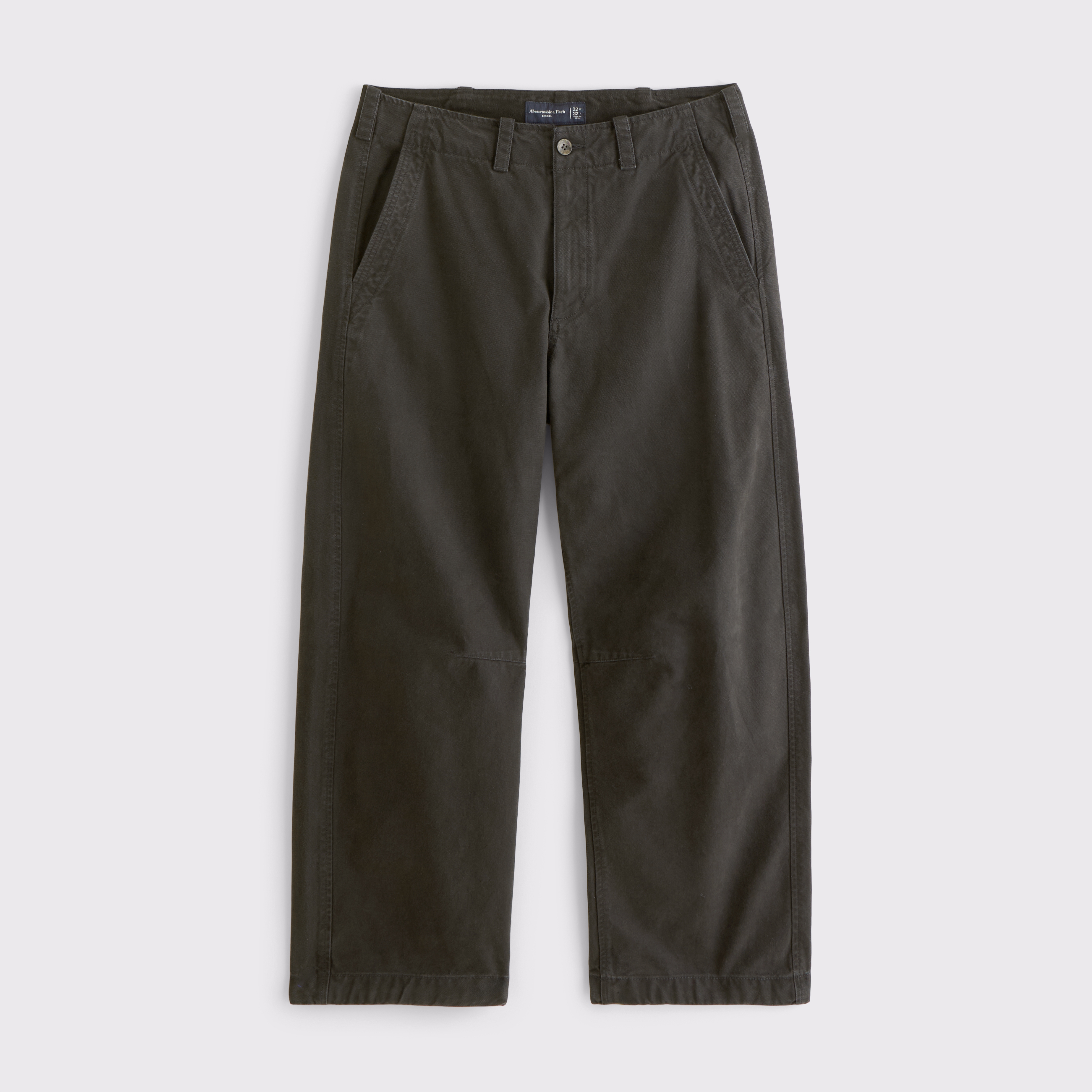 Мужские брюки Abercrombie & Fitch 100% Cotton Barrel Pant, цвет: Чёрный — фото 1