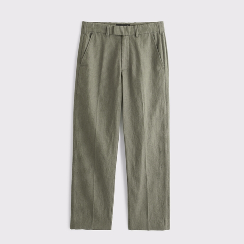 Мужские брюки Abercrombie & Fitch The A&F Collins Relaxed Straight Linen-Blend Suit Pant