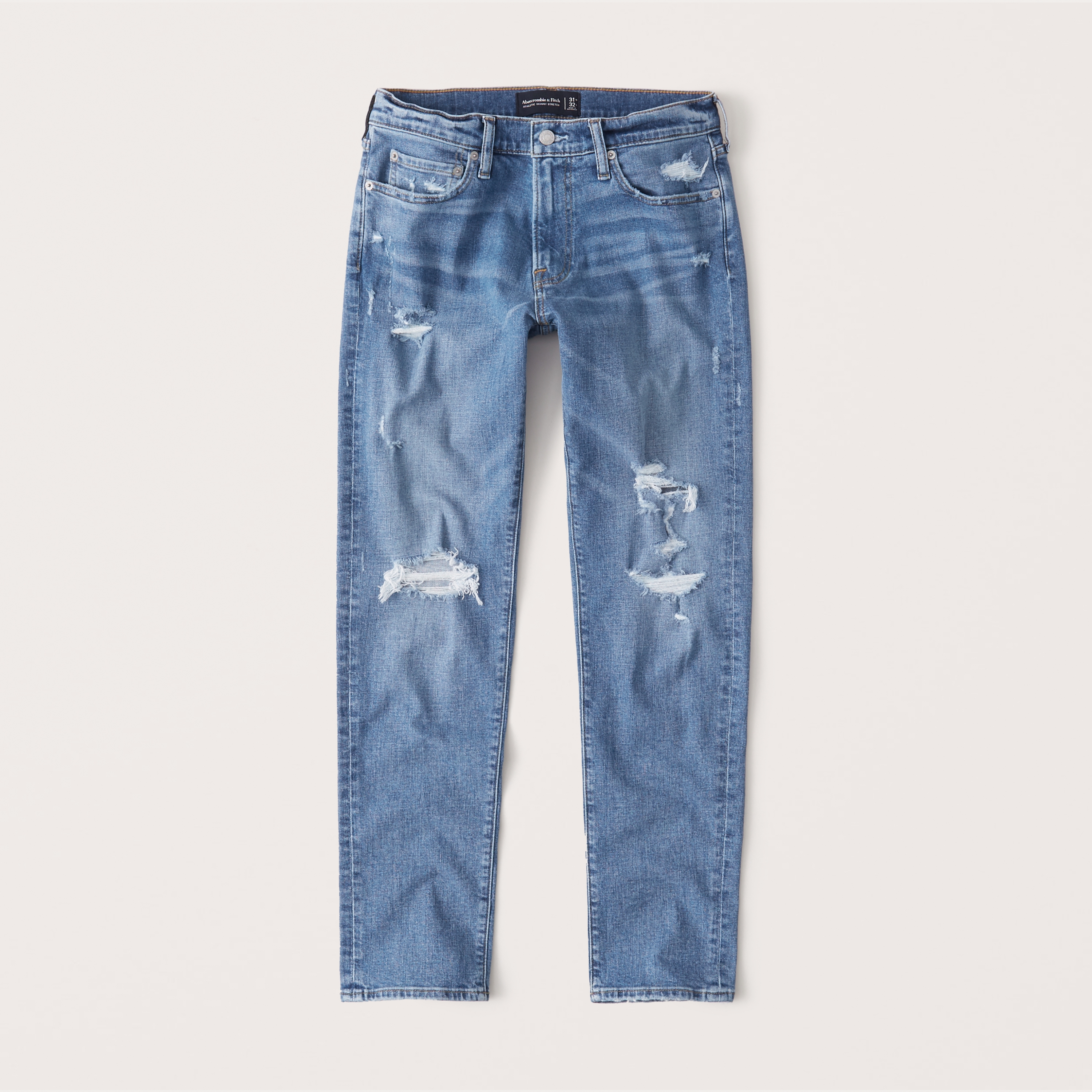 athletic ripped jeans
