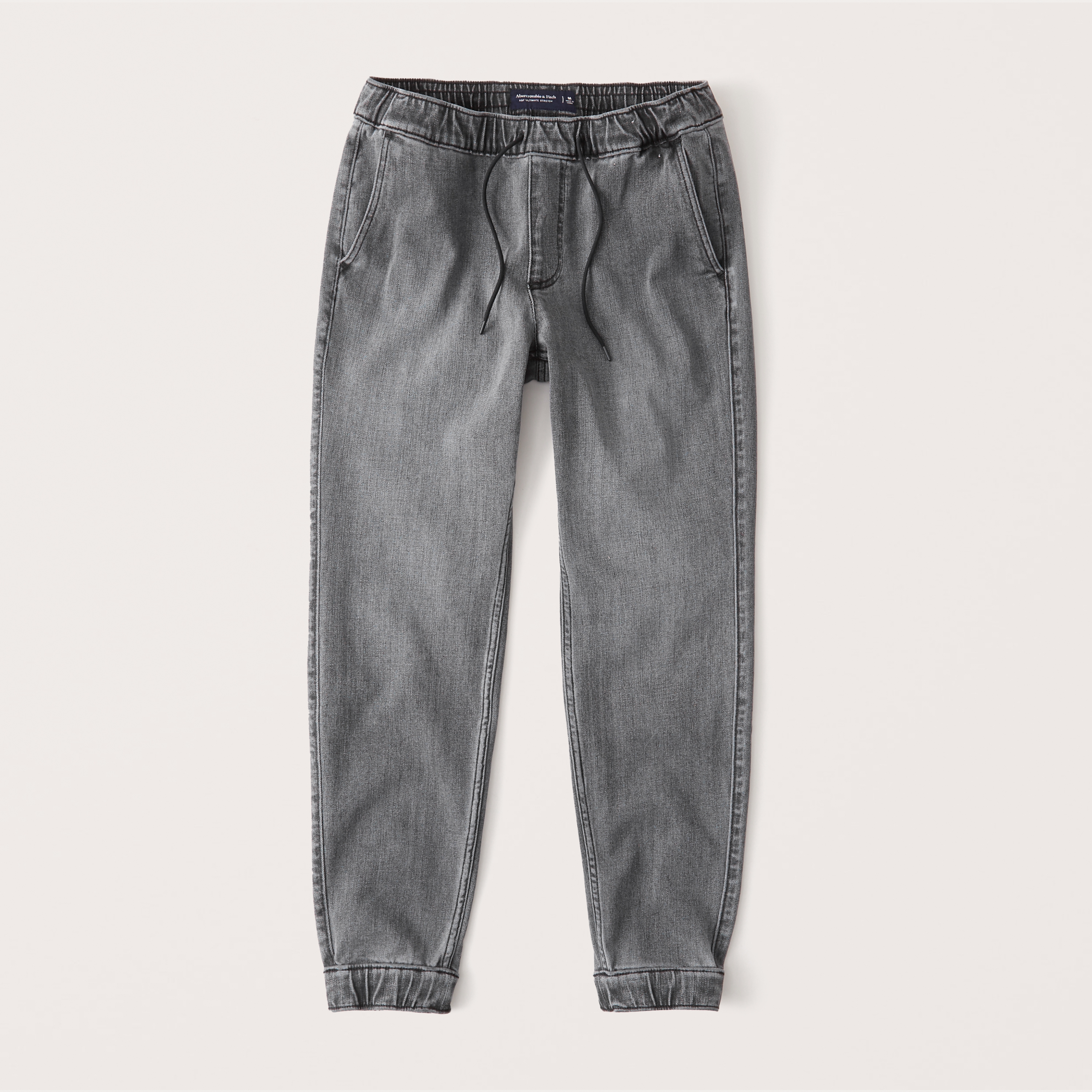 tapered denim joggers