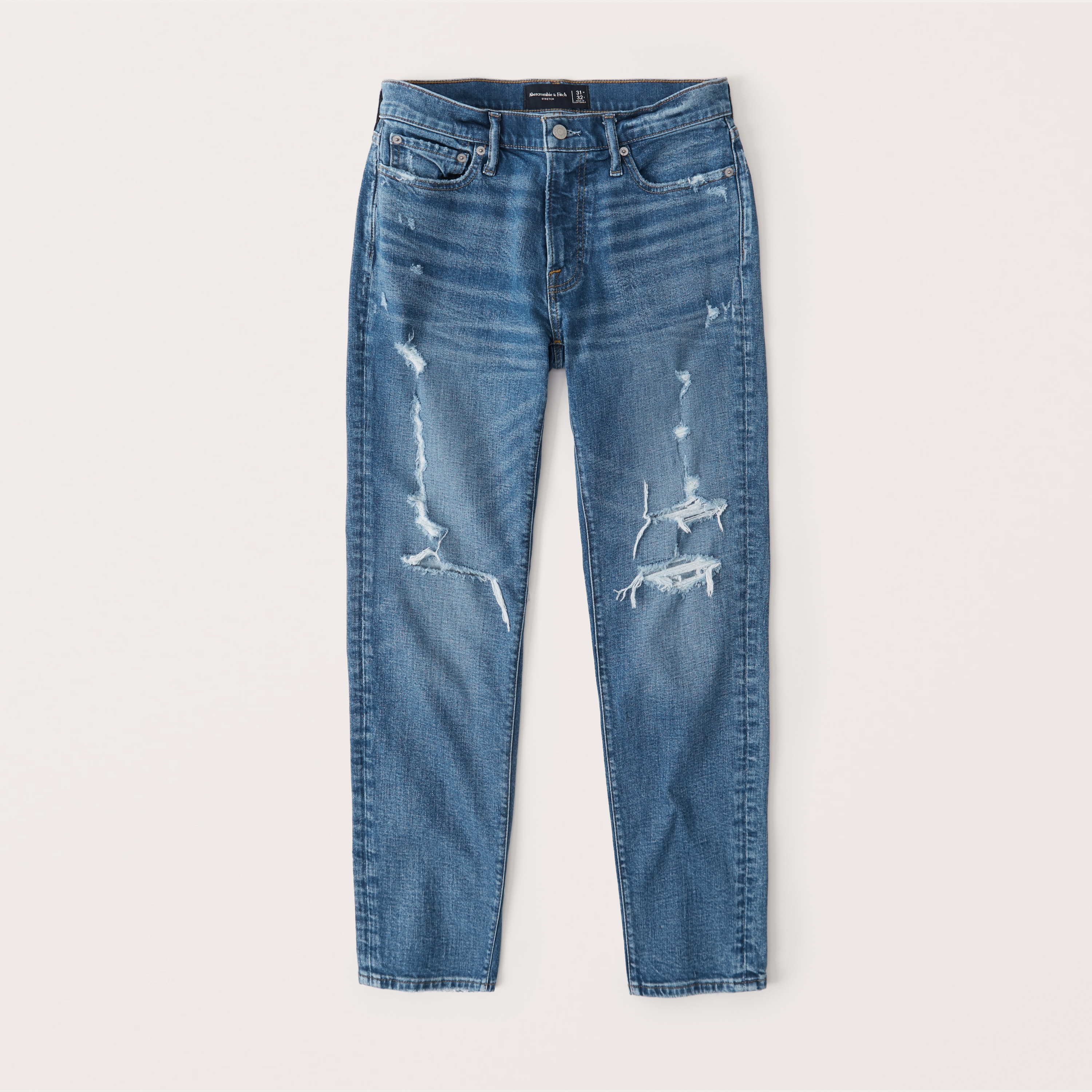 ripped slim tapered jeans