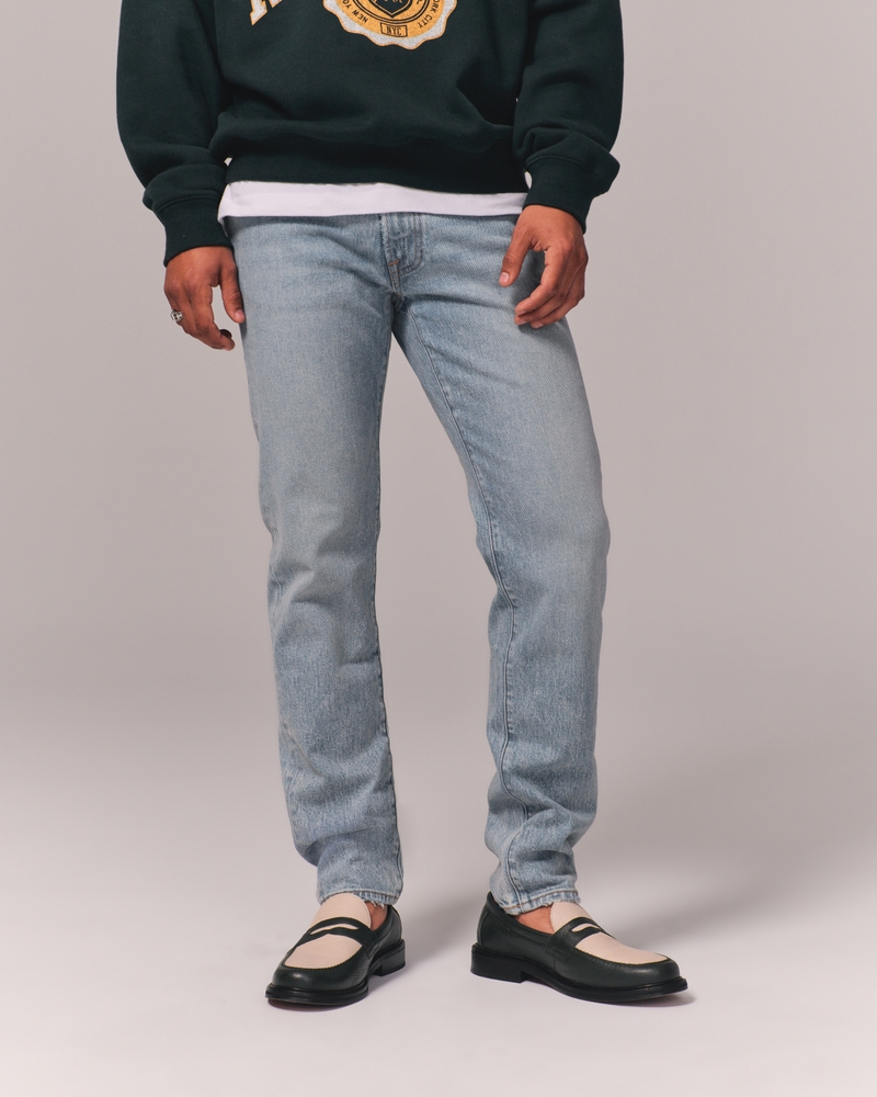 Men's Slim Jean in Super Light Wash | Size 38 x 32 | Abercrombie & Fitch
