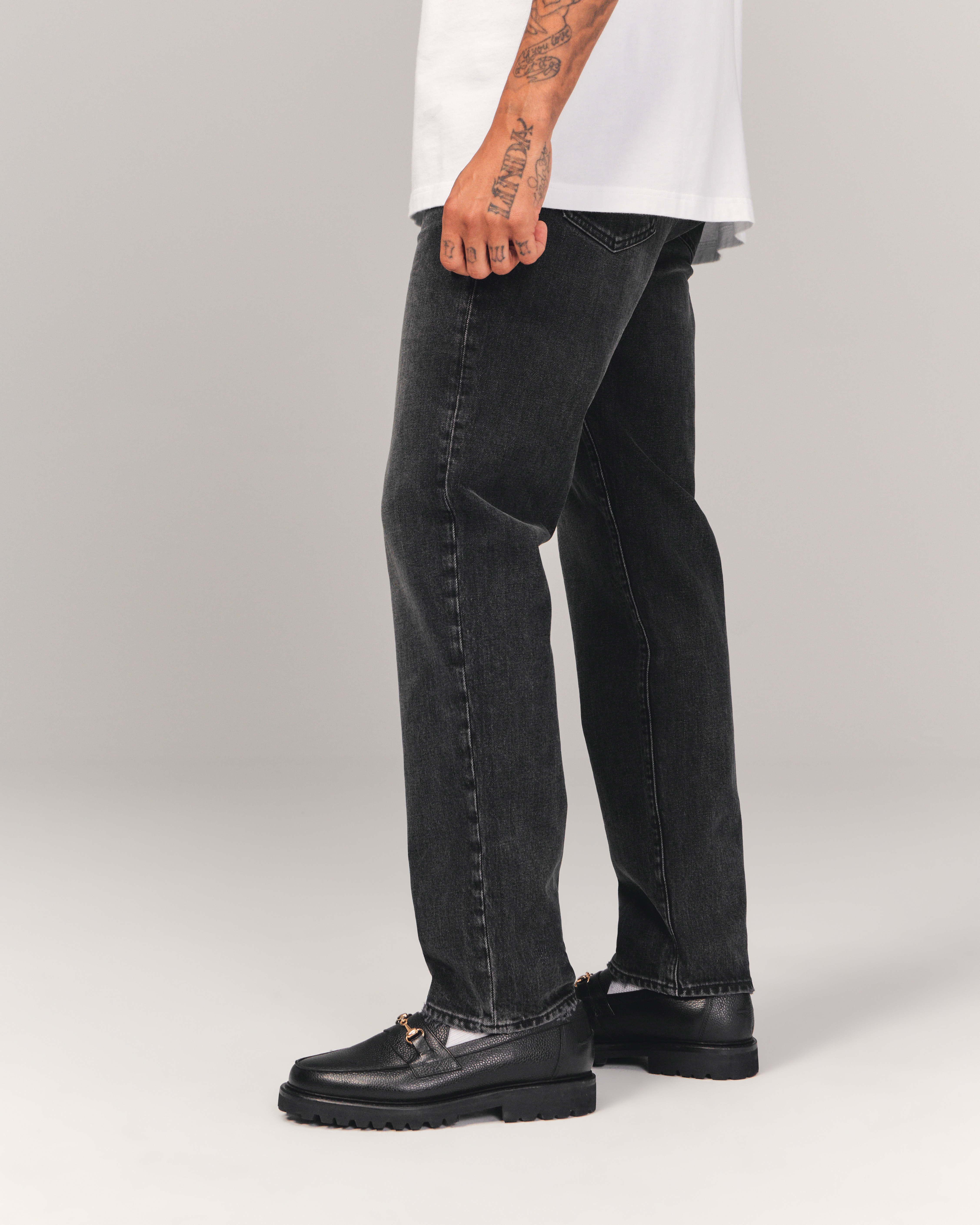 Jeans homme noir straight best sale